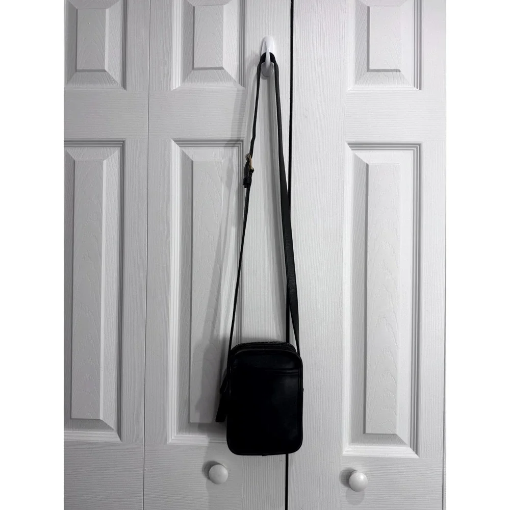 Vintage Coach 9973 Kit Bag Black Tanned‎ Leather Modern Camera Crossbody Purse